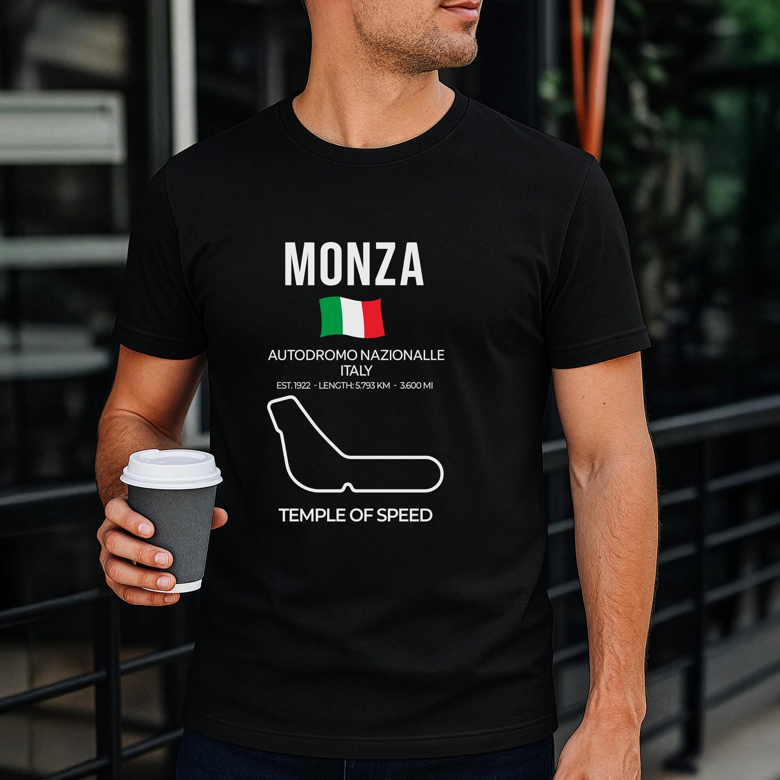 Monza Race Track T-Shirt, Motorsport Enthusiast Gift S