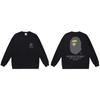 BAPE-Style Heavyweight Cotton Crewneck Sweatshirt Mens Oversized Streetwear Pullover Fall