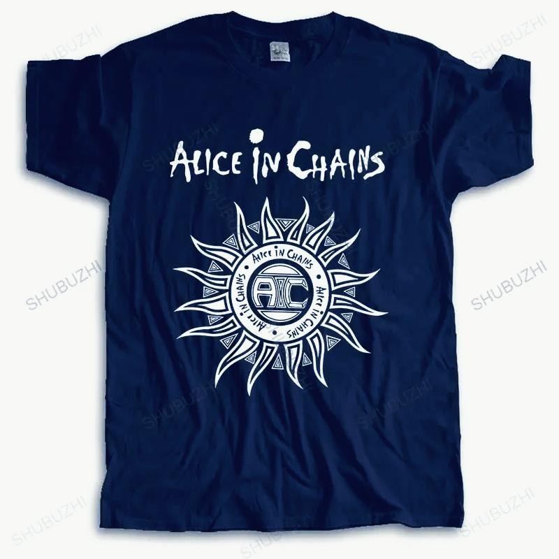 

Мужские топы с круглым вырезом Модная хлопковая футболка Alice in Chains Логотип солнца Мужская футболка унисекс Повседневные топы свободного стиля Большой размер S