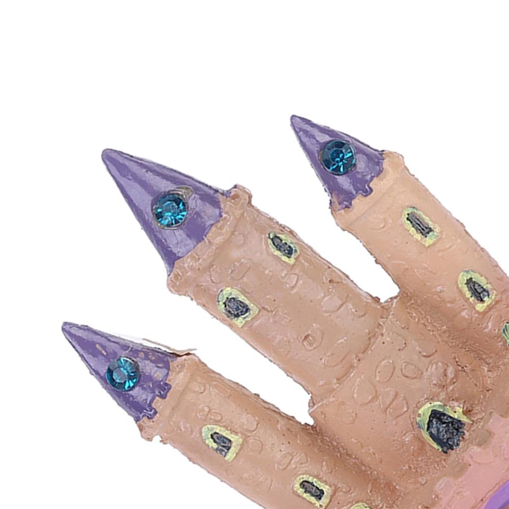 Cartoon Castle Shape Aquarium Decorations Resin Small Fish Tank Decorations Pink Fish Tanks Landscape Decoration