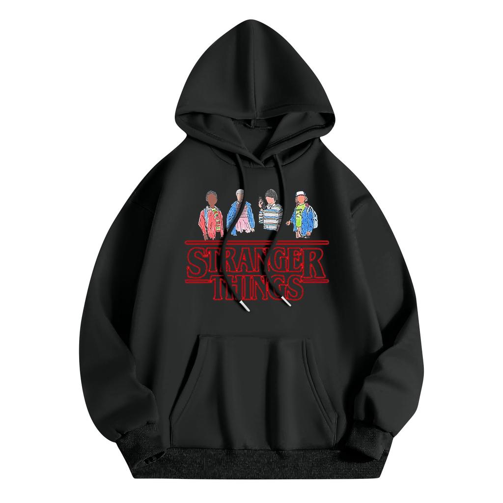 Women's And Men's Unisex Fashion Casual Outfit Sweatsuit Long Sleeve Top Printed Hooded Sweatshirt