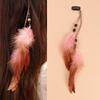 1PC Ethnic Style Decorative Tassel Secure-Grip Clip Natural Hairpin Lightweight Hair Bohemian Feather Delicate