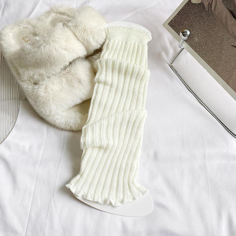 Vertical Strip Knitted Socks To Keep Warm Girls College Wind Knee Pads Long Boots Cover Over The Knee Parent-Child Pile Socks