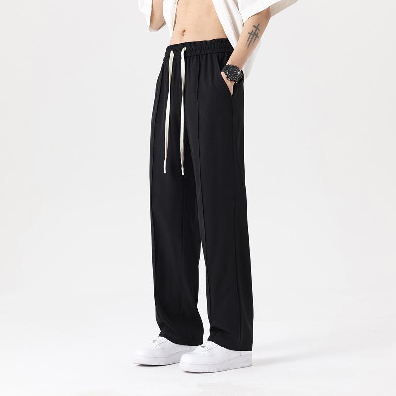 Frühling Und Sommer Einfarbig Trendig Leicht Stretchhose Locker Lässig Sporthose Große Größe Gerade Hose M-4XL