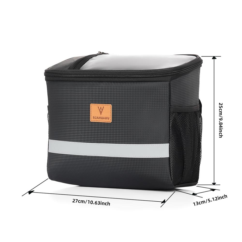 

Изолированная сумка-холодильник для багажника 8 л для велоспорта, велосипедная сумка для багажа на задний багажник, водонепроницаемая сумка для хранения велосипеда с светоотражающей полосой чёрный