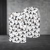 Men Plus Size V Neck Sleeveless Tank Top Halloween Mummy Pumpkin Printed White