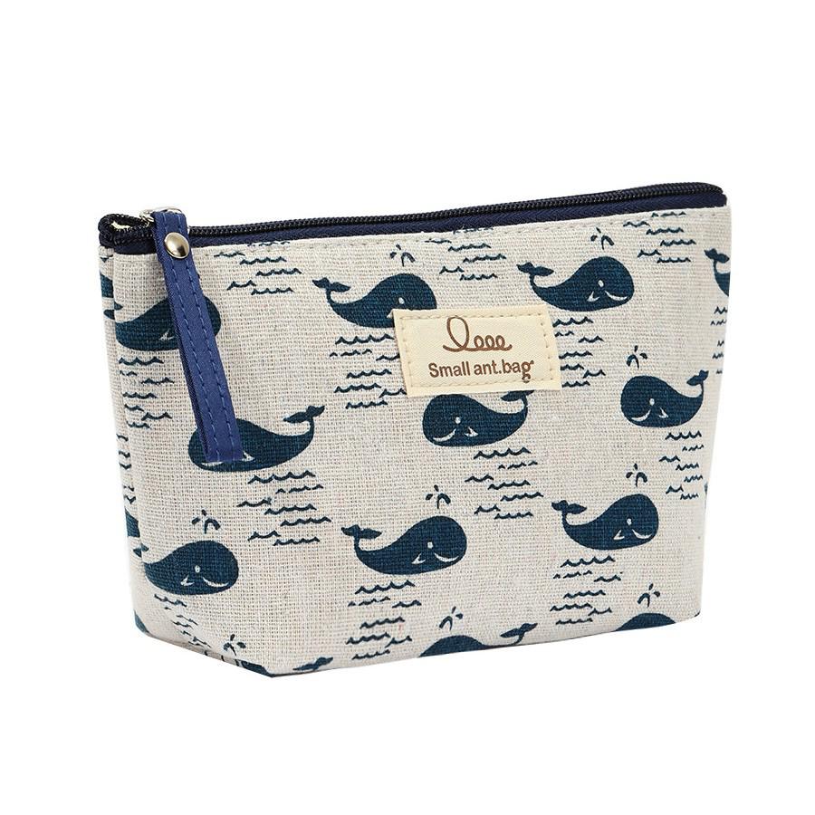 Multifunctional 3D Linen Makeup & Coin Bag with Large Capacity