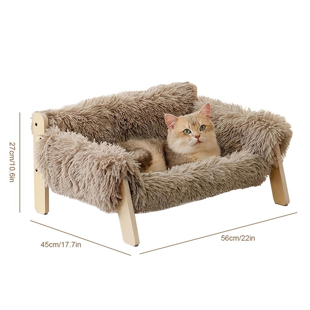 Raised Cat Bed with Removable Mattress Cover Pet Sofa Lounging Bed Pet Couch Bed Suitable for Kitty Puppy Or Small/Medium Animal