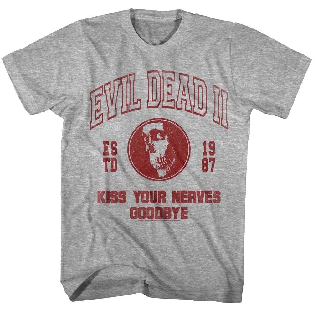 Evil Dead 2 Kiss your Nerves Goodbye Men T Shirt S