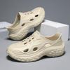 Men's Summer Lightweight Slip-On Hole Sandals, Thick Sole, Mud-Step Feel for Outdoor Beach Wear