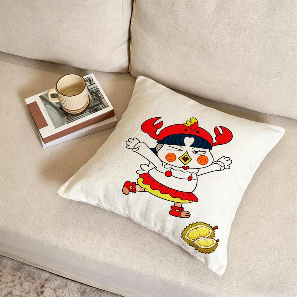 Samyang Buldak Chicken Ramen Cushion Cover Fabric Soft Furnishing,Pillowcase, Cushion Cover, Sofa Pillow, Home Decoration