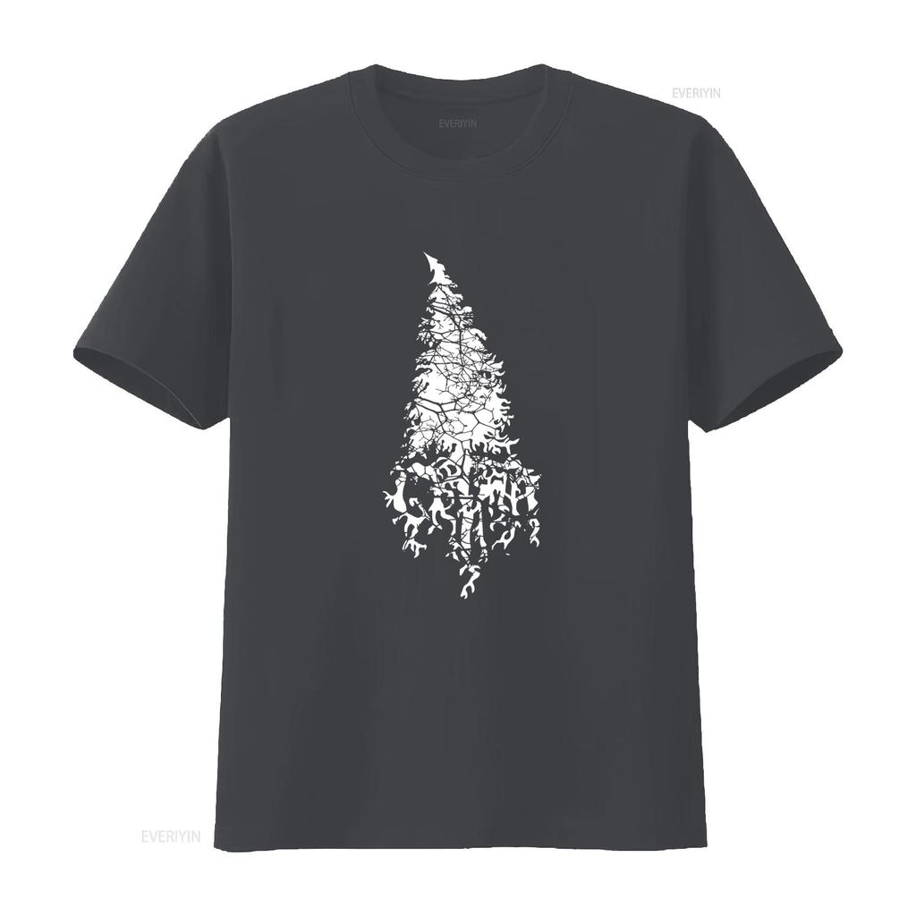 GRIMA MERCH Atmospheric Black Metal Tree Print T Shirt for Men Made in Australia Sizes S 2XL vintage Washed Casual Comfortable