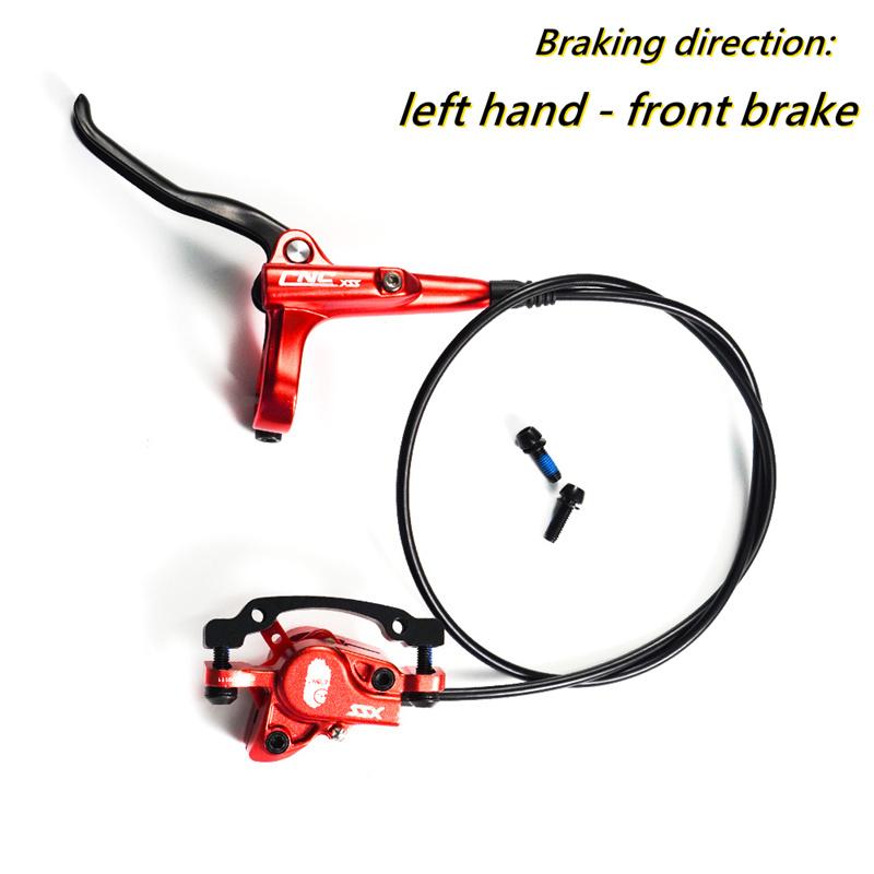 CNC XXS Bike Hydraulic Disc Brake, Mountain Bicycle Oil Pressure Caliper & Levers, Hose Length 750mm MTB Left Hand Front Brake