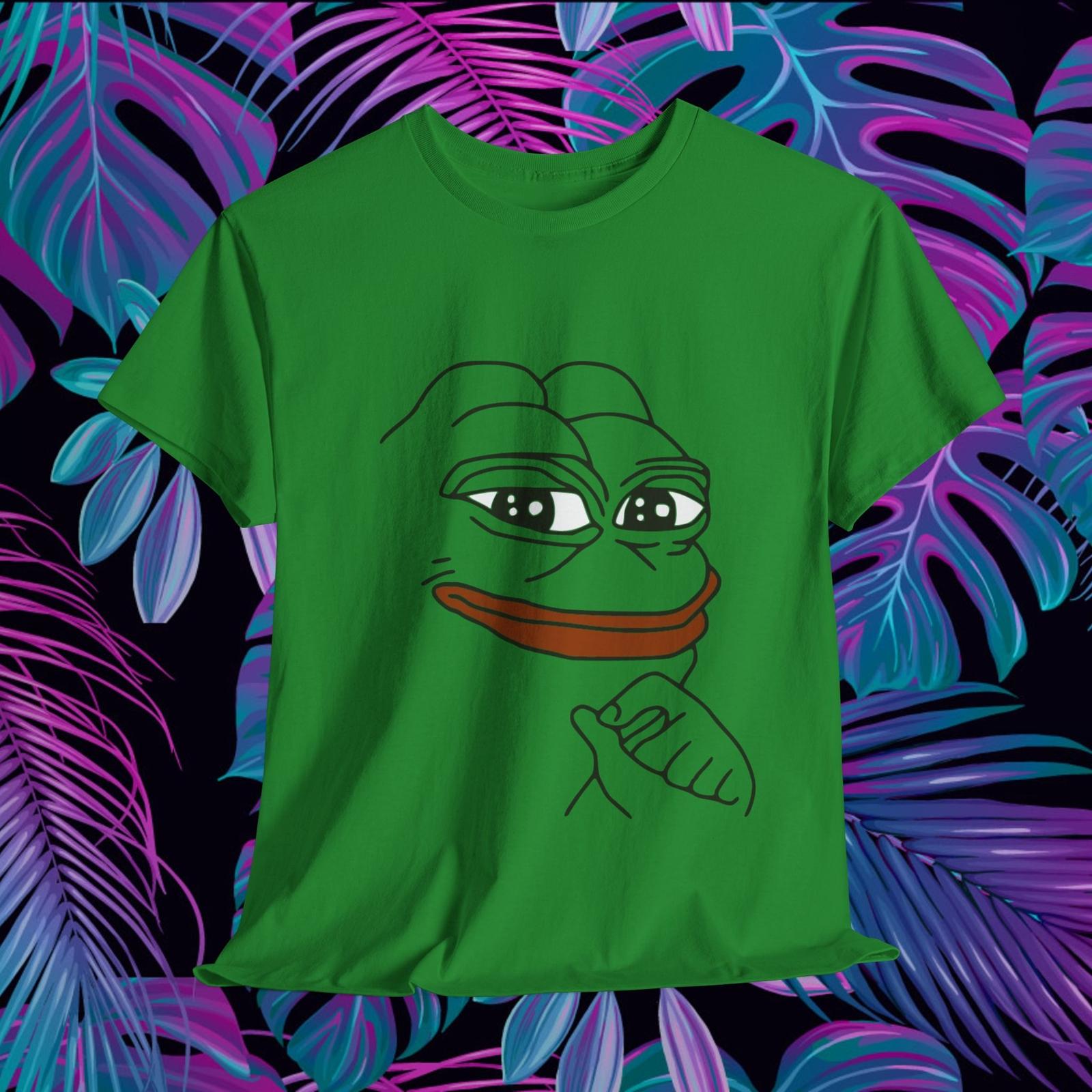 Футболка с мемом Лягушка Пепе 4Chan Смешная Хлопок Зеленая унисекс 4XL