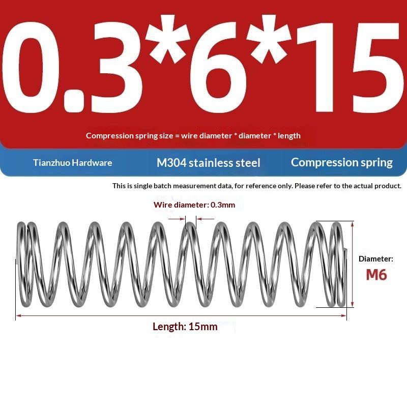 Spring Steel Pressure Return Spring Assortment 0.3/0.4mm Wire Dia 5-20mm Length for Hobbyist Craft Making Projects