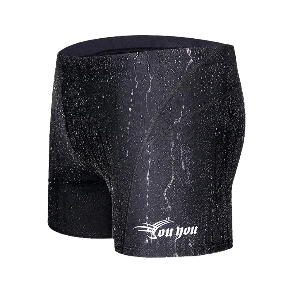 

Мужские плавки-шорты Flat Angle Plus Size Drawstring, водонепроницаемые, быстросохнущие, высокоэластичные, с подкладкой L чёрный