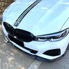 For BMW 3 Series G20 G21 M-Sport 2019-2024 Car Front Bumper Splitter Lip Spoiler Diffuser Guard Body Kit Cover Tuning ABS Black