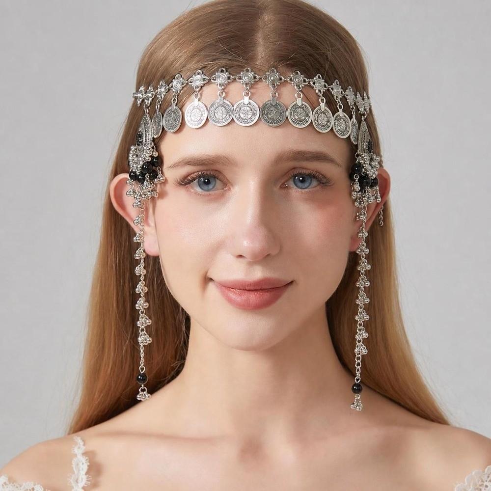 Waterdrop Tassel Hair Chains Ethnic Style Hairband Jewelry Trendy Forehead Chain Women