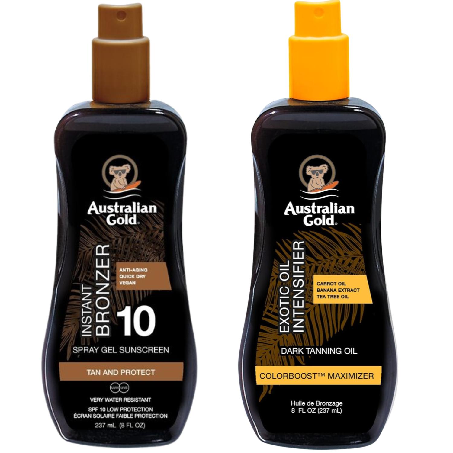 Australian Gold Spray Bronzer SPF10 + Exotic Oil Intensifier