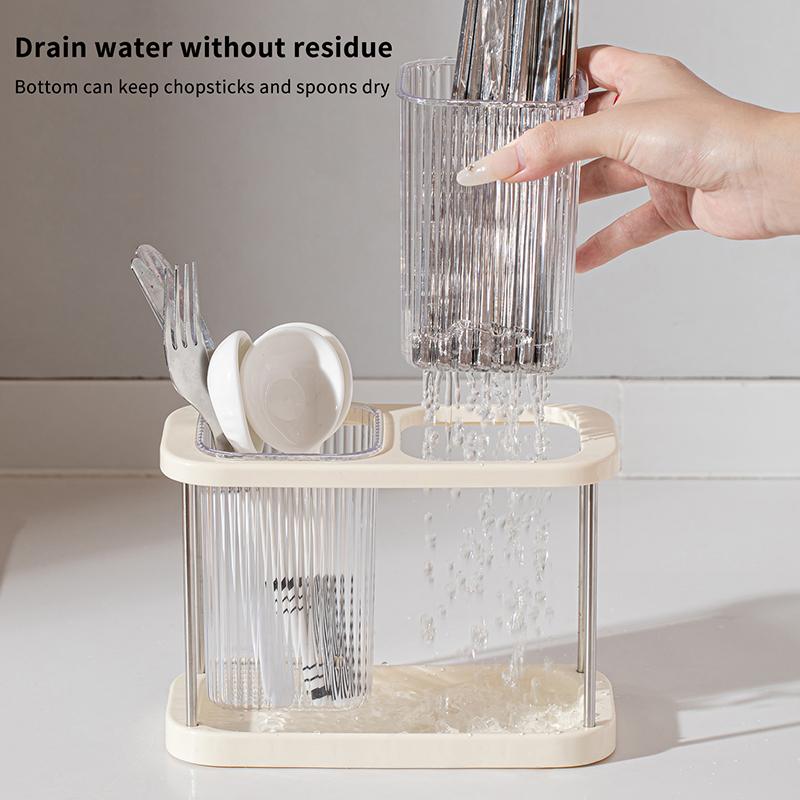 Kitchen Chopstick Rack Drain Fork Spoon Storage Box Household Chopstick Holder Drain Fork And Spoon Storage Box