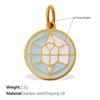 Sun, Moon, and Stars Geometric Oil Drip Pendant