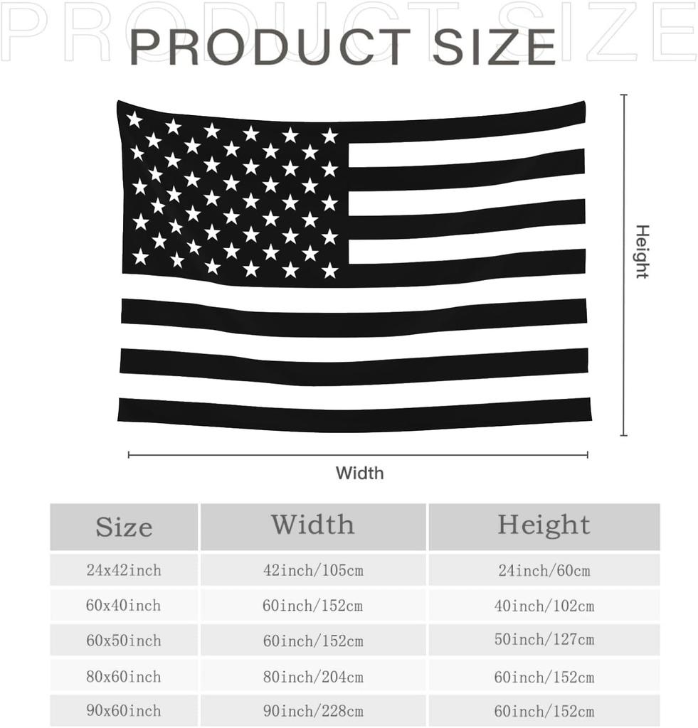 American Flag Black White Tapestry Wall Decoration, Art Tapestries Wall Hanging, Banner Wall Tapestry For Dorm Bedroom Living