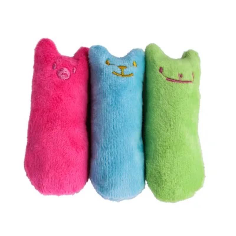 1pc Teeth Grinding Catnip Toys Funny Interactive Plush Cat Toy Pet Kitten Chewing Vocal Toy Claws Thumb Bite Cat Mint for Cats
