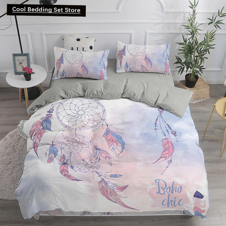Dream Catcher Bedding Set Elegant Bohemian Duvet Cover Queen Twin Full Ethnic Quilt Cover Single Double King Comforter Bed Cover