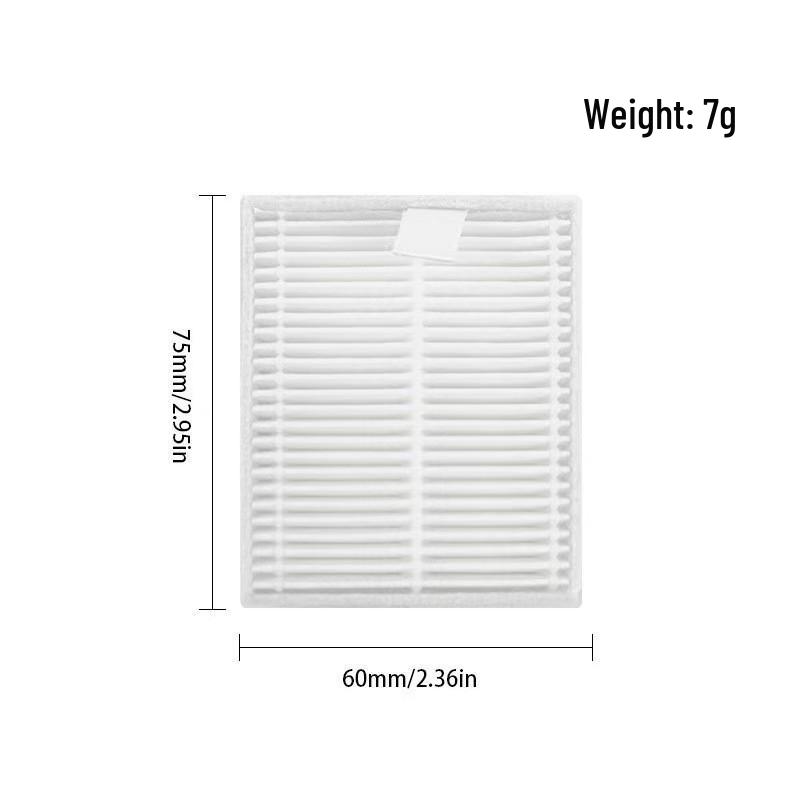 Compatible Accessories for Xiaomi Mijia 3C E10/C103/B112: Main Brush, Side Brush, Filter, Mop