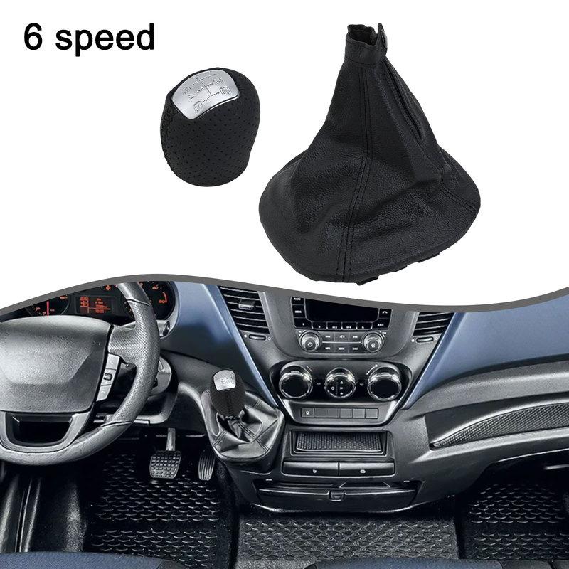 Sleek Black Leather Gear Shift Knob Gaiter Boot Compatible with For IVECO For DAILY V VI Models 2008 2017 Modern Design