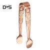 Stainless Steel Ice Cube Clip Rustproof Vibrant Color Comfortable Grip Round Head Sugar Food BBQ Pastry Tongs Kitchen Tool