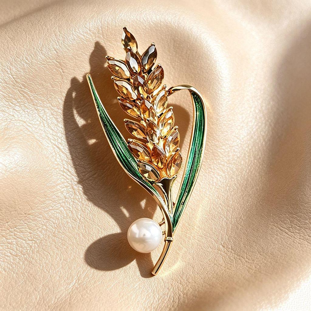 Exquisite Wheat Ear Anti-Exposure Brooch - Versatile Design Pin for Light Luxury Suits