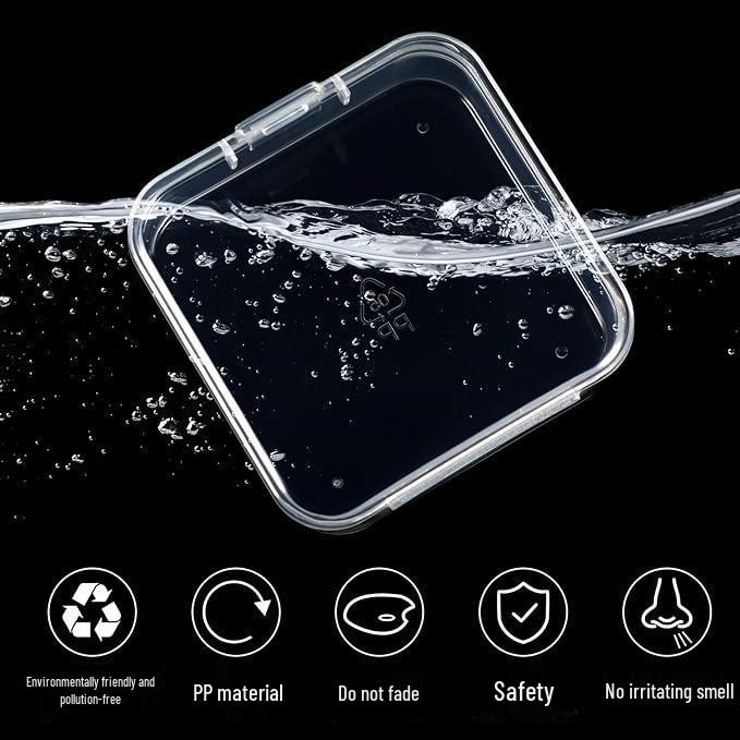 Transparent Compartmentalized Bead Storage Box - Small Square Plastic Set