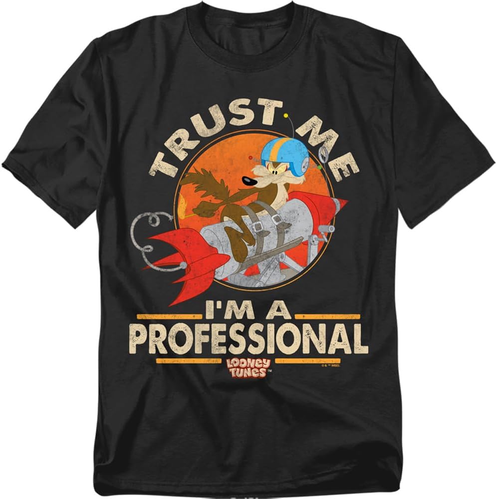 Popfunk Looney Tunes Wile E Coyote I m A Professional Unisex Adult T Shirt S