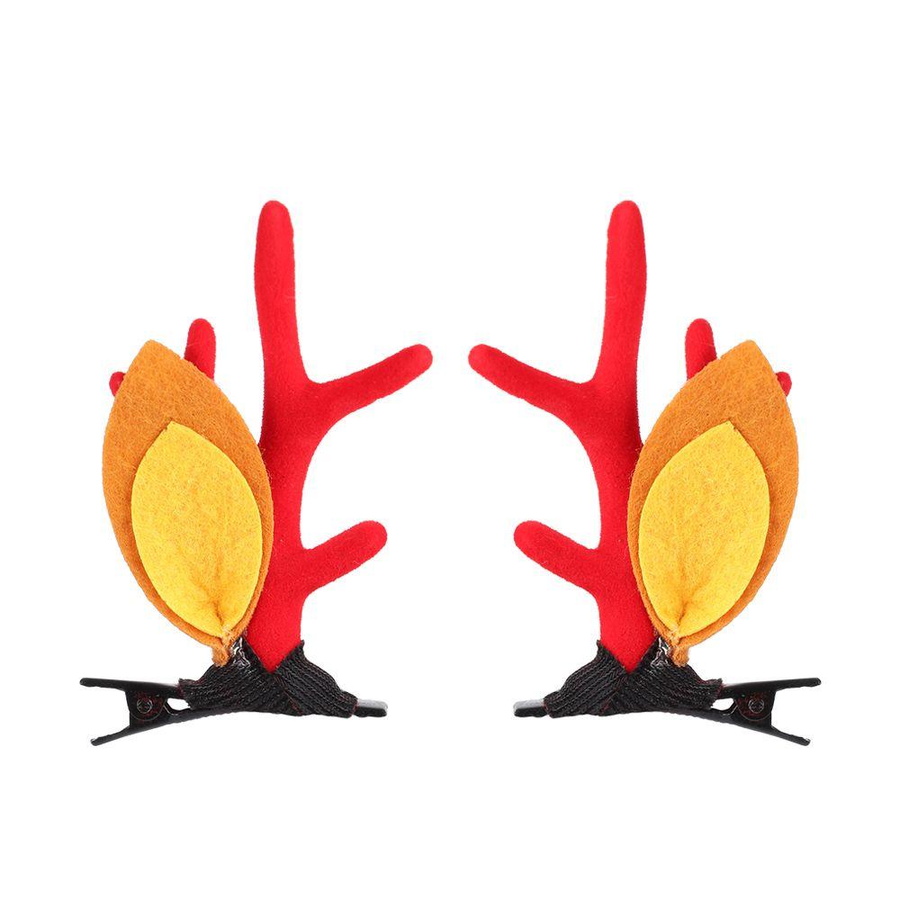 2Pcs Kids Adult Deer Ear Beautiful Lovely Christmas Barrettes Hair Accessories Hairpins Hair Clips