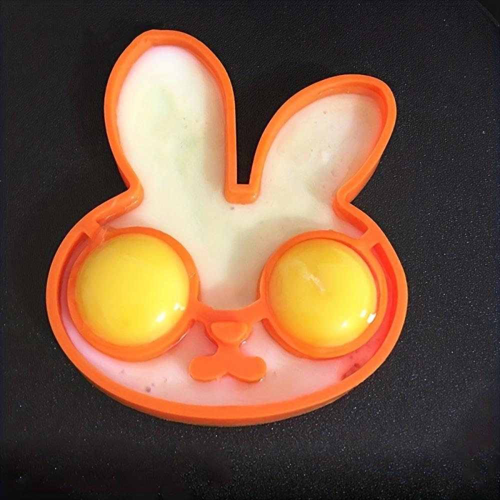 1pc Cute Bunny-Shaped Silicone Egg Ring - Creative Kitchen Gadget For Perfect Fried Eggs & Omelets