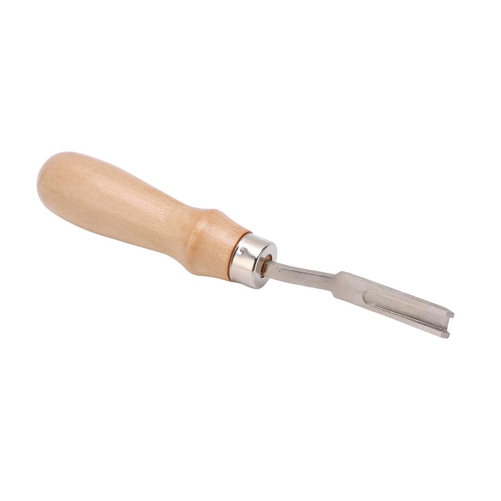 Wide Mouth Leather Edge Beveler Wooden Handle Durable Steel Incisive Cutting Edge Reasonable Angle Edge Skiving Beveler