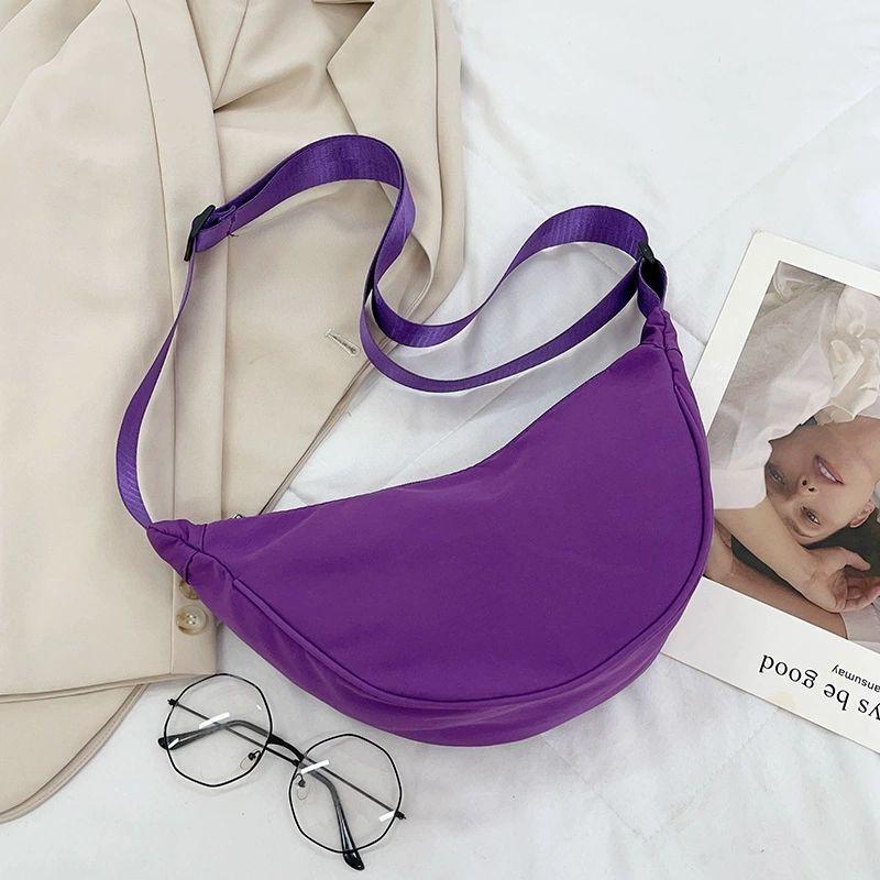 New-style Solid-color Dumpling-shaped Bags Versatile Single-shoulder Bags with Texture Casual and Versatile Underarm Bags Commuting Crossbody Bags