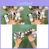 Cute Bunny Plush Finger Puppet Toy Set For Kids Soft Short Plush Fill White 9cm