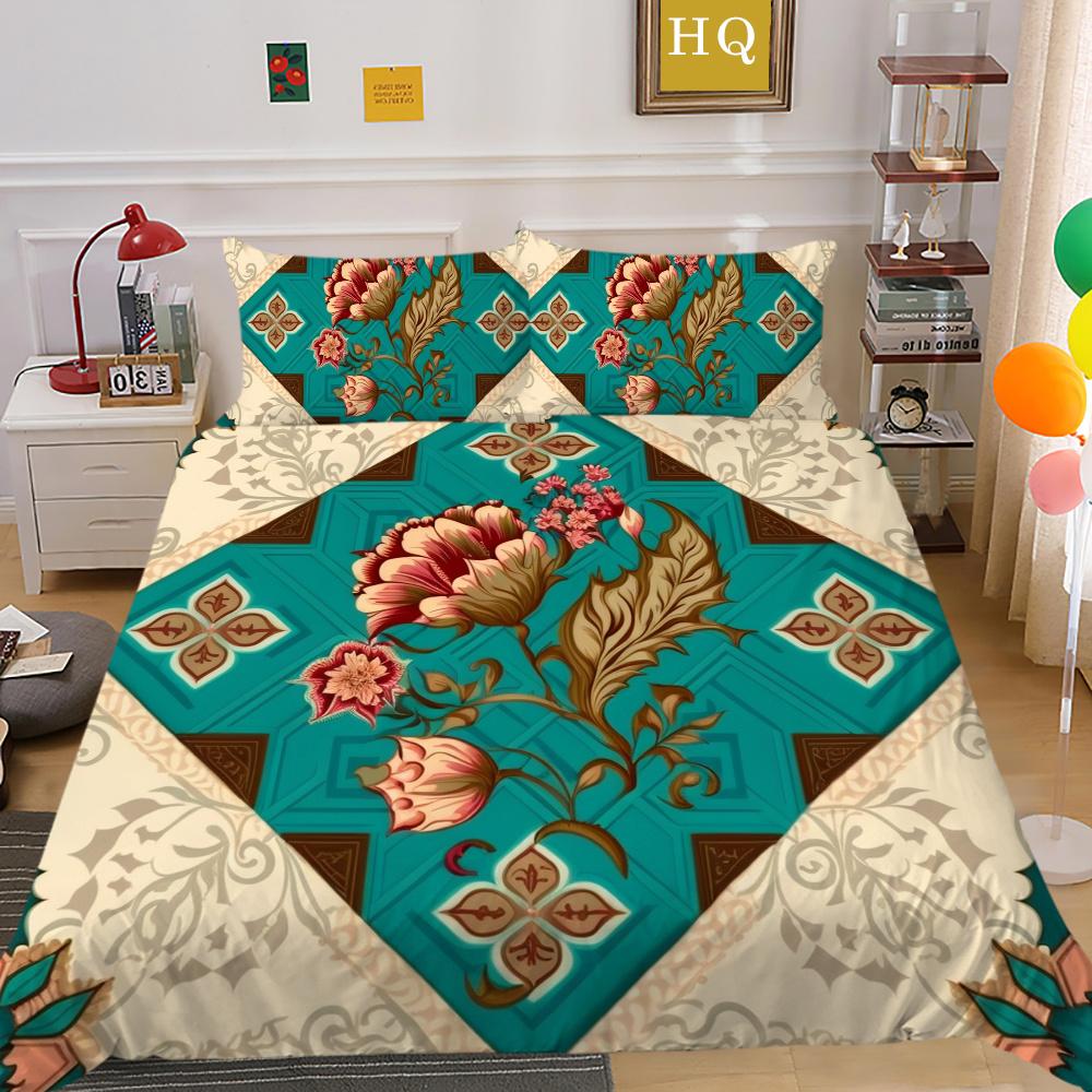 Set copripiumino da donna con stampa floreale di lusso 3D, biancheria da letto per la casa in poliestere, camera da letto king size