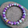 This 8mm purple imperial stone natural stone hand-woven bracelet is suitable for both men and women and is a perfect choice for everyday wear.