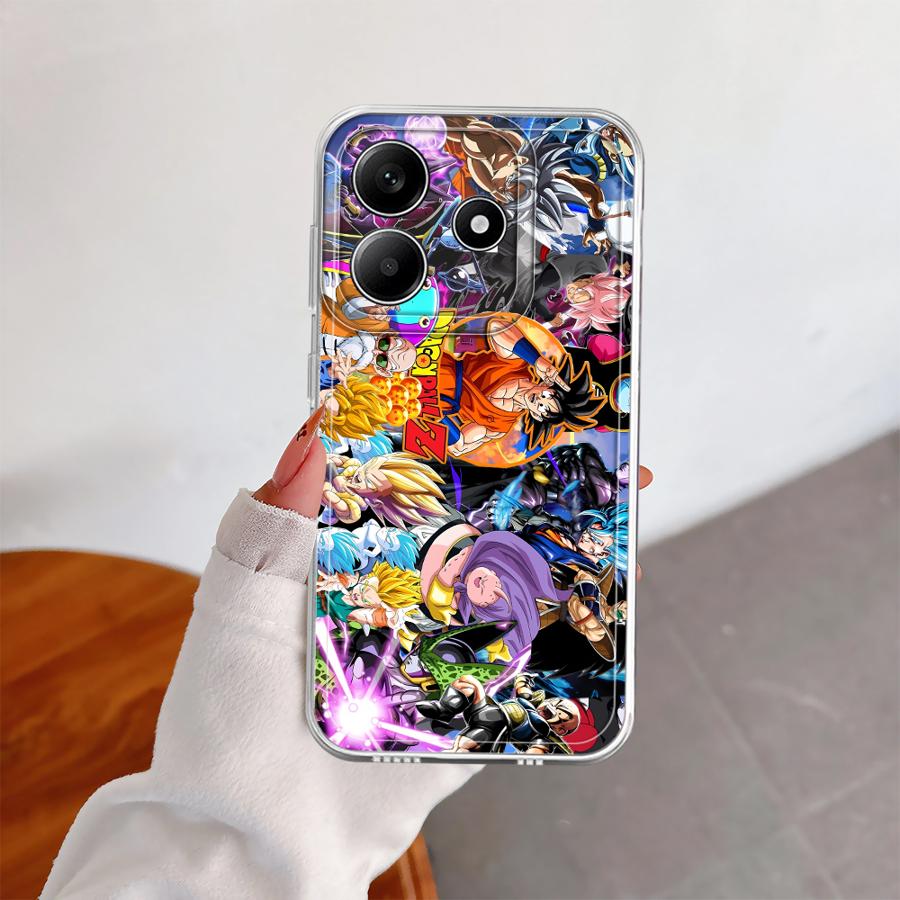 Fodral för Xiaomi Redmi Note 14 Pro Plus 13C 9 10 12S Note 13 10S 14C 11 A4 11S 12 Mjukt telefonfodral Tecknad Drakenboll Anime