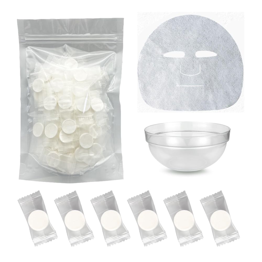 

CHANGJIQ Compressed Face Individually Wrapped Cotton Lotion DIY Full Disposable Facial x 24 cm Mask, Sheets, Lotion, Beauty, Face, Portable,