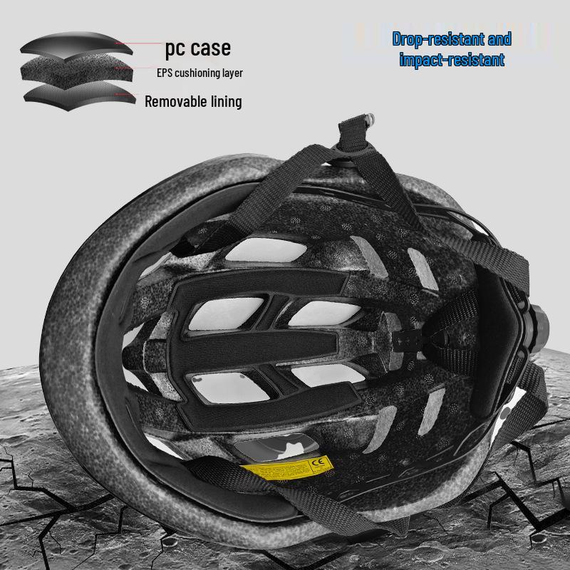One-Piece Adjustable Adult Bicycle Helmet for Men & Women - Road Bike Anti-Collision Safety