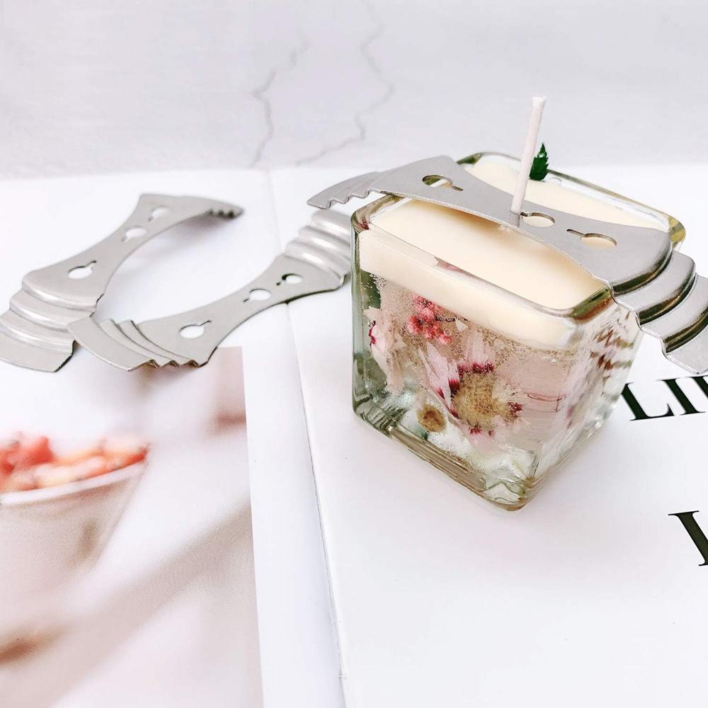 10/20 Stück Küchenzubehör Metall Kerzendocht Halter Zentrierhilfe Kerzenherstellungsset Schmelzkern Hilfswerkzeug Zubehör Wachs