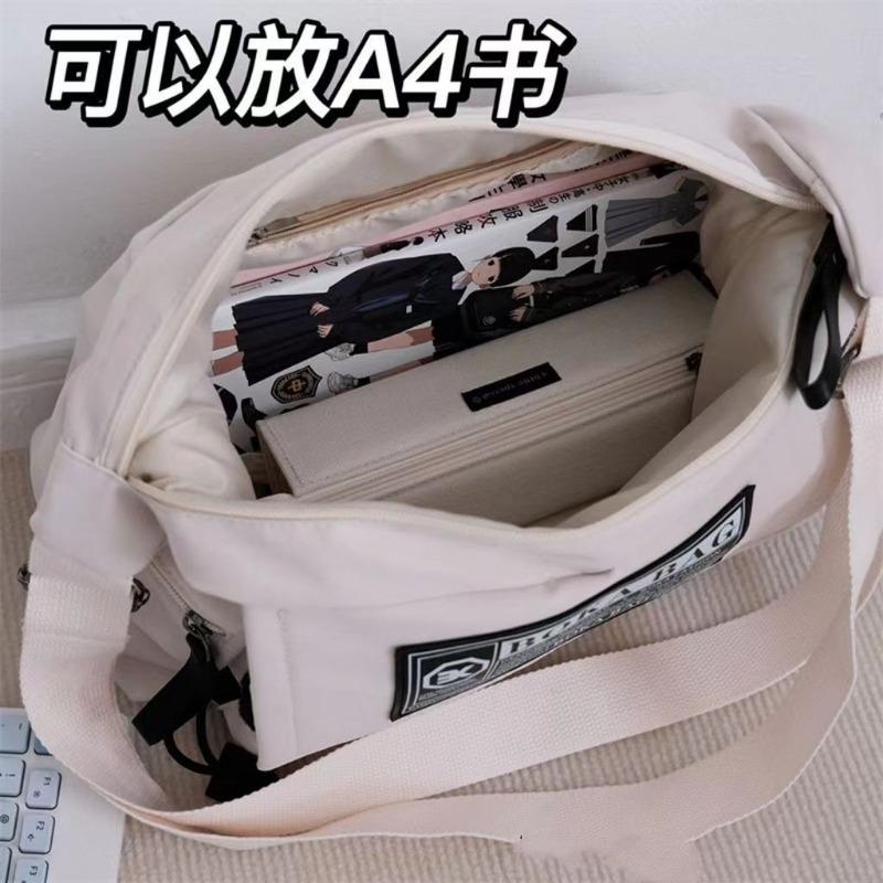 Harajuku dark tooling wind messenger bag female street large capacity mailman bag male