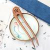 Simple Chinese Hair Sticks Wooden U Shaped Hair Forks for Women Hair Bun Maker Hairpins Accessories Retro Fashion Headpieces