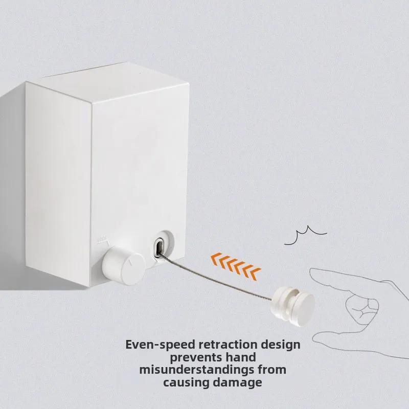 Invisible Clothesline Balcony Clothesline Wire Rope Indoor Non Perforated Indoor Retractable Clothesline Hotel