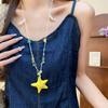Beach Surfer Starfish Choker Dopamine Bead Summer Clavicle Chain Starfish Shell Necklace  Vacation