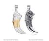 S925 Sterling Silver Personalized Wolf Tooth Pendant Necklace - Unisex Retro Design